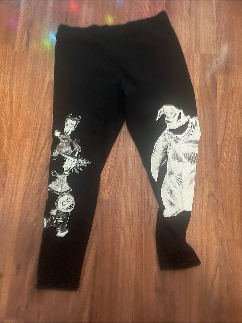 Hot Topic Black Leggings nightmare, before Christmas Oogie boogie Halloween